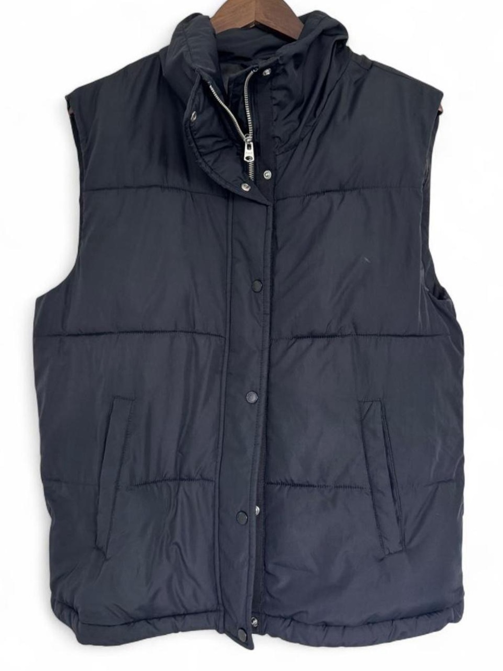 Abercrombie & Fitch Navy Quilted Puffer Vest